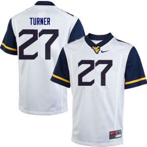 Men's West Virginia Mountaineers NCAA #27 Tacorey Turner White Authentic Nike Stitched College Football Jersey CP15V01NN